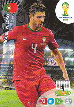 Miguel Veloso Portugal Panini 2014 World Cup #275